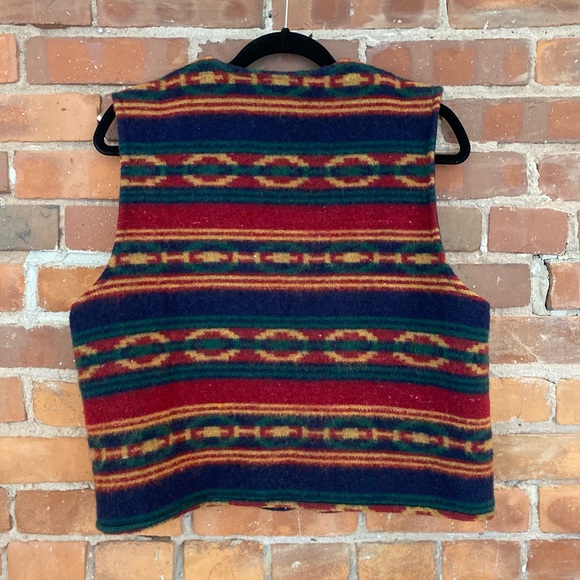 Vintage Multicolor Striped Wool Vest - Picture 2 of 3